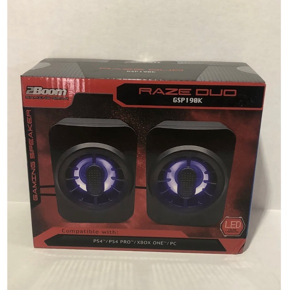raze duo Portable Audio & Video 2boom Wired Led Gaming Speakers